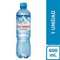 Agua Sin Gas Mineral San Mateo Botella 600ml