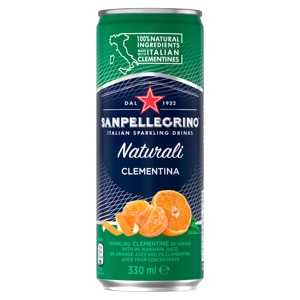 Agua Carbonatada Sanpellegrino Clementina Lata 330ml