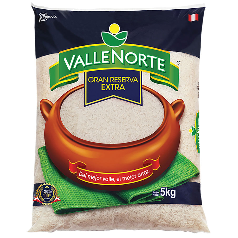 Arroz Gran Reserva Extra Valle Norte Bolsa 5 Kg
