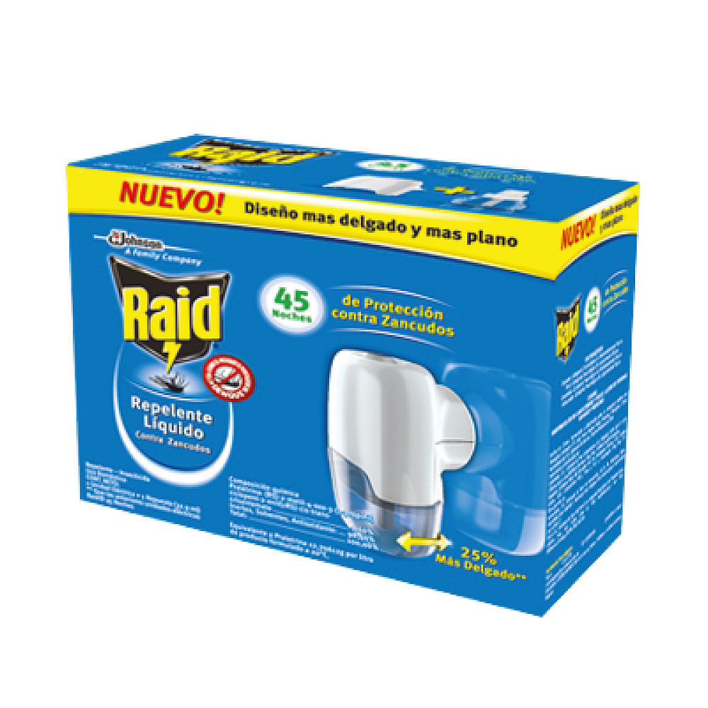 Repelente Raid Líquido para Insectos Voladores + 1 repuesto 65g