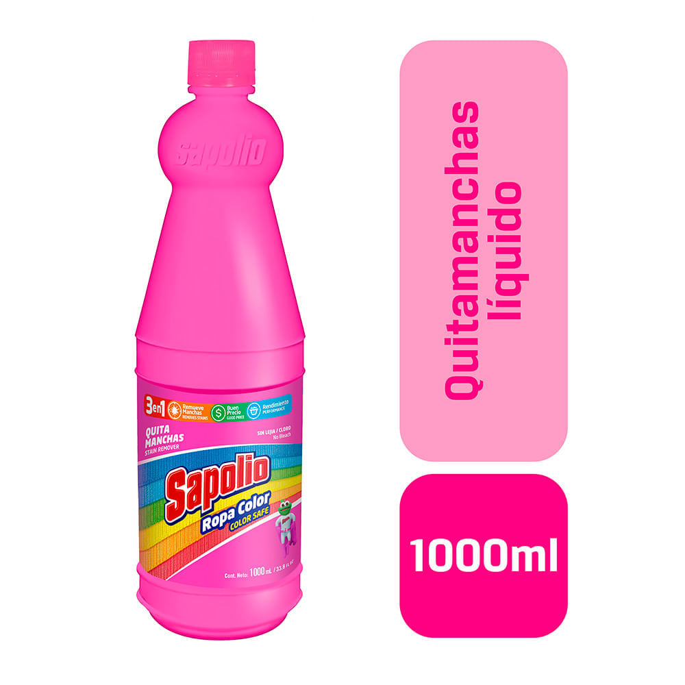 Quitamanchas Sapolio Ropa Color Botella 1 Lt
