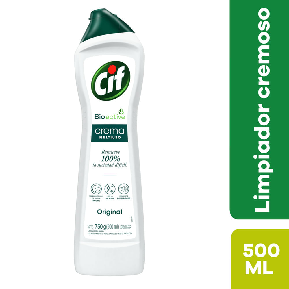 Limpiador Multiuso en Crema Cif Bioactive Original 500ml