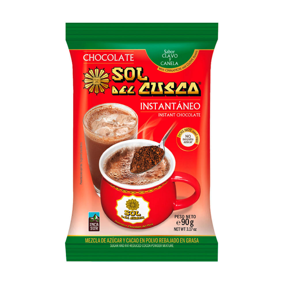 Chocolate Instantáneo Sabor Canela y Clavo Bolsa 90 g