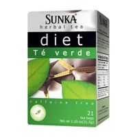Té Verde Dietético Sunka Libre de Cafeína Caja 21 Unid