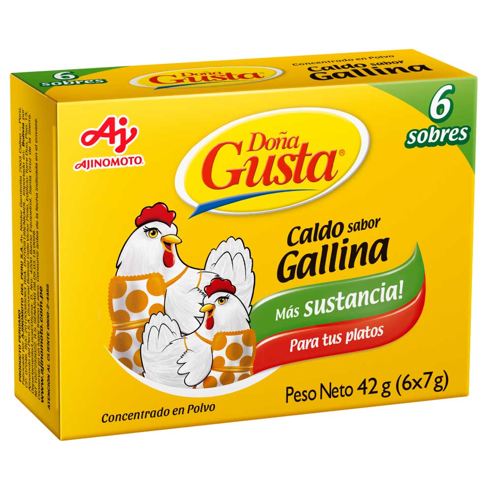 Concentrado en Polvo Doña Gusta Sabor Gallina 6un
