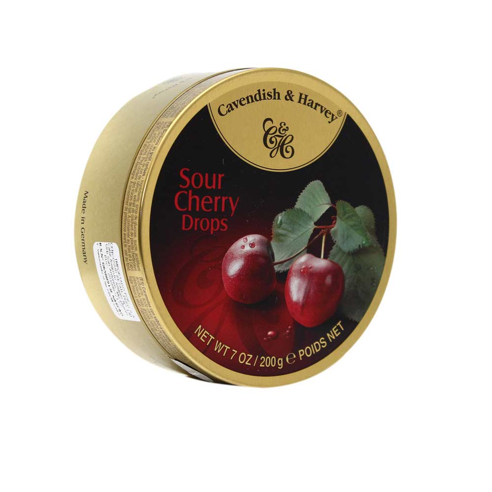 Caramelos Cavendish & Harvey Cherry Drops Lata 200 g
