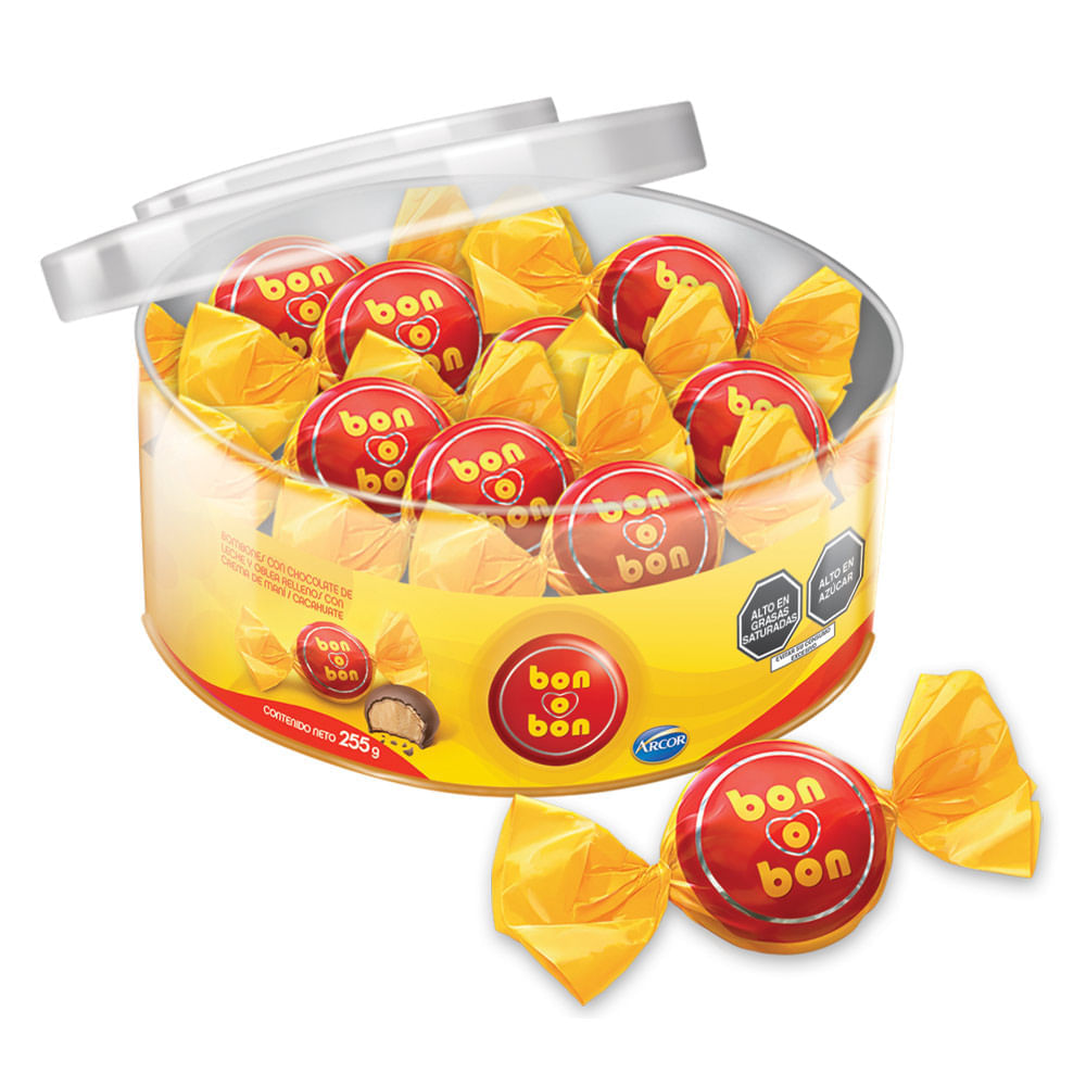 Bombones con Relleno de Crema de Maní Bon o Bon 255g