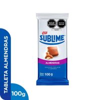 Chocolate con Leche y Almendras Sublime Tableta 100 g