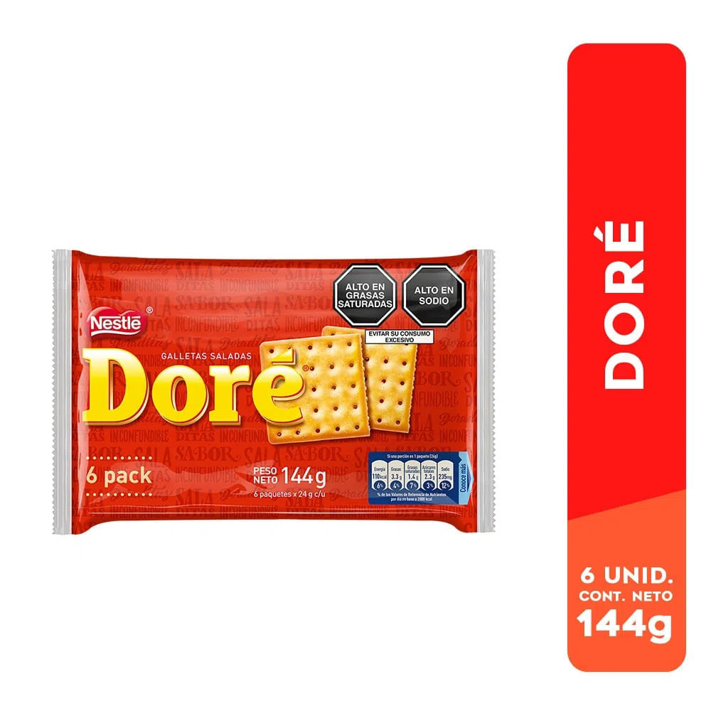 Galletas Saladas Doré Paquete 24 g Pack 6 unid