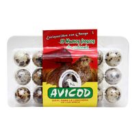 Huevitos de Codorniz Avicod Bandeja 18 Unid