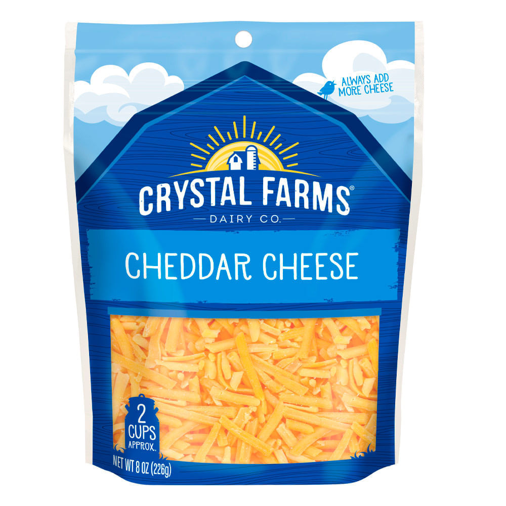 Queso Maduro Cheddar Rallado Crystal Farms 226g