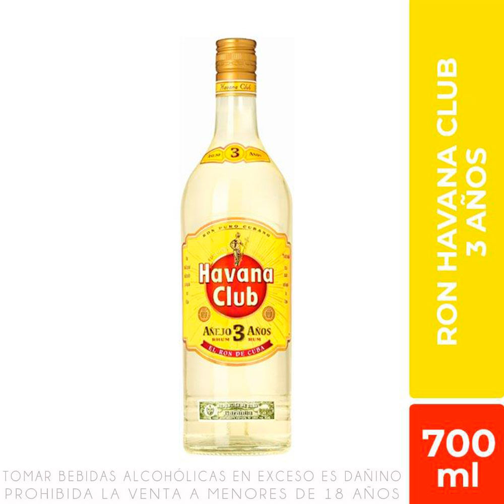 Havana Club 3 años Ron Cuba Botella 750 ml