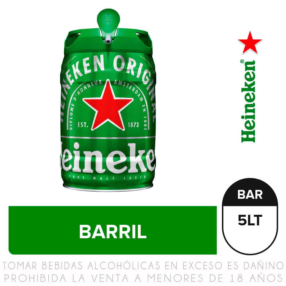 Cerveza Heineken Barril 5L