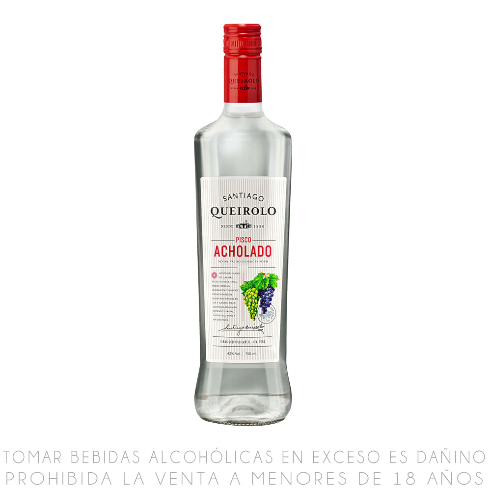 Pisco Santiago Queirolo Acholado 750ml