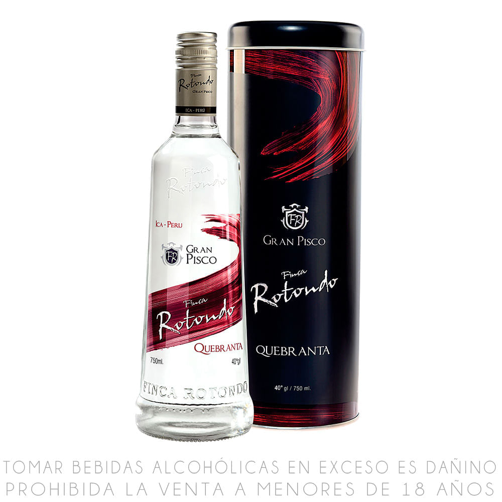 Pisco Puro Quebranta Finca Rotondo Botella 750ml