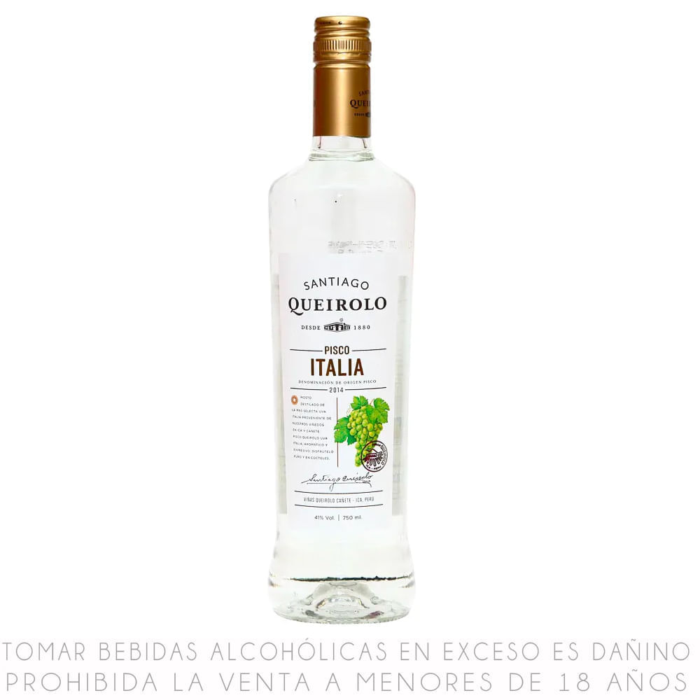 Pisco Santiago Queirolo Italia 750ml