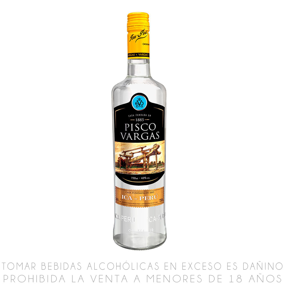 Pisco Acholado Italia Quebranta Ica - Perú Vargas Botella 750ml