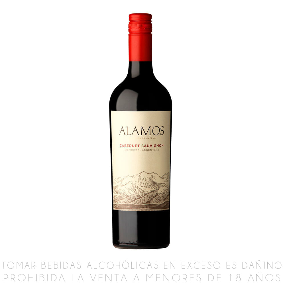 Vino Tinto Cabernet Sauvignon Álamos Botella 750ml