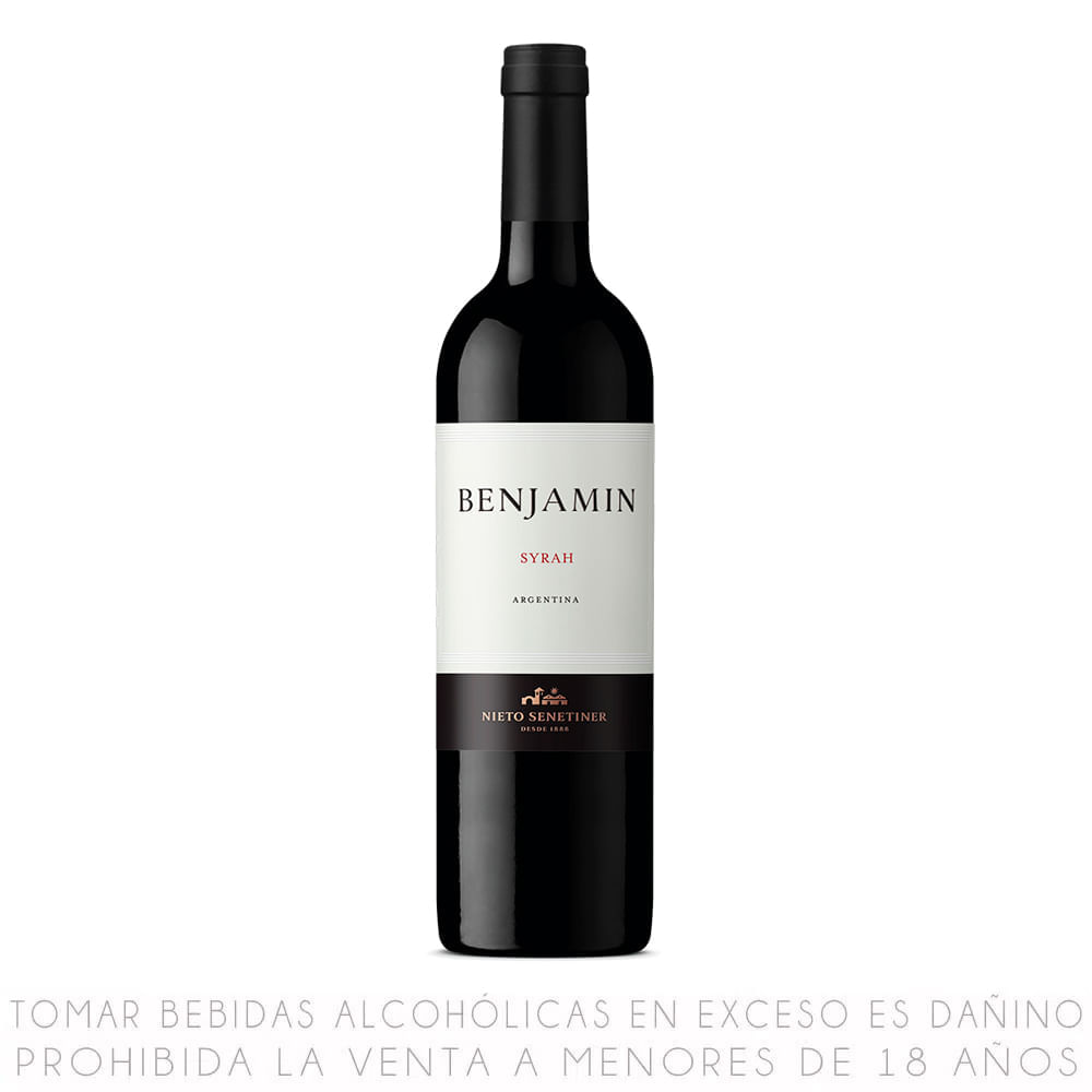 Vino Tinto Syrah Benjamín Nieto Senetiner Botella 750ml