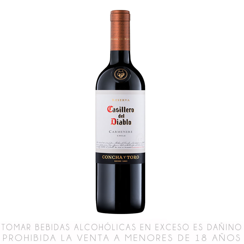 Vino Tinto Carménère Casillero del Diablo Reserva Botella 750ml