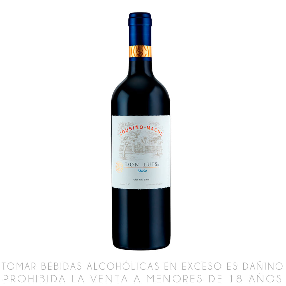 Vino Tinto Merlot Don Luis Cousiño-Macul Botella 750ml