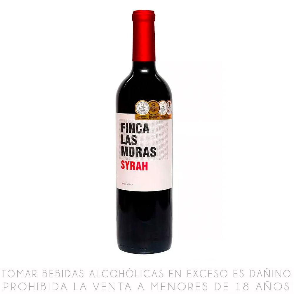 Vino Tinto Syrah Finca Las Moras Botella 750ml