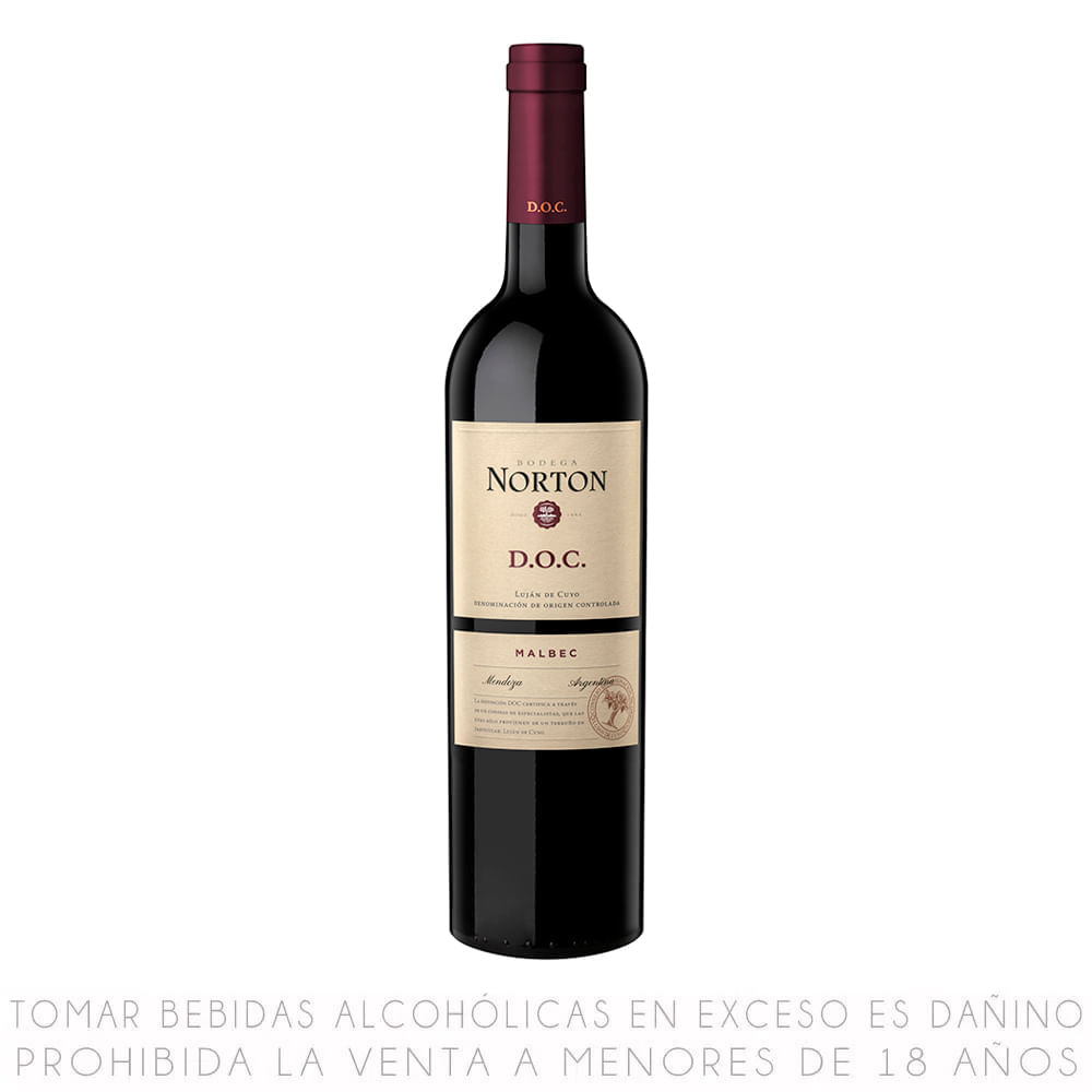 Vino Tinto Malbec Norton D.O.C Botella 750ml