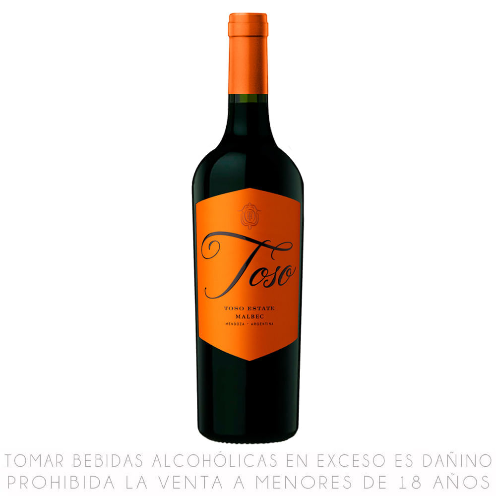 Vino Tinto Malbec Toso Estate Pascual Toso Botella 750ml