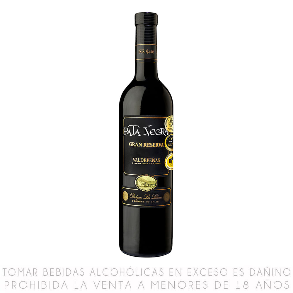 Vino Tinto Tempranillo Gran Reserva Pata Negra Botella 750ml