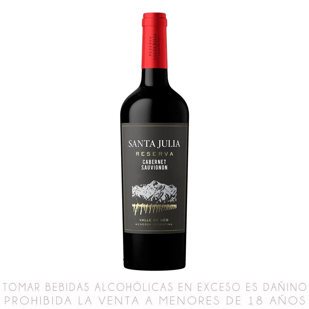 Vino Tinto Cabernet Sauvignon Reserva Santa Julia Botella 750ml