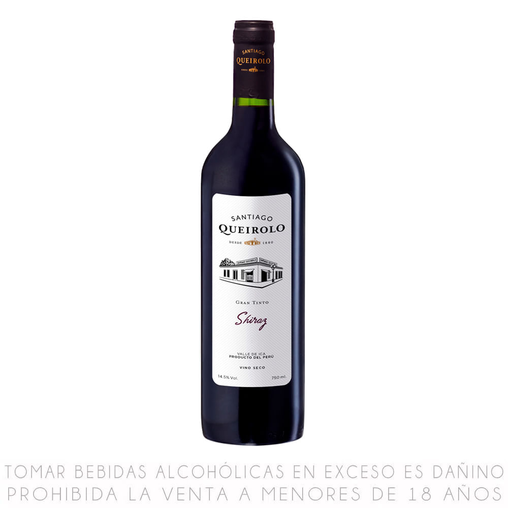 Vino Tinto Santiago Queirolo Shiraz 750 ml