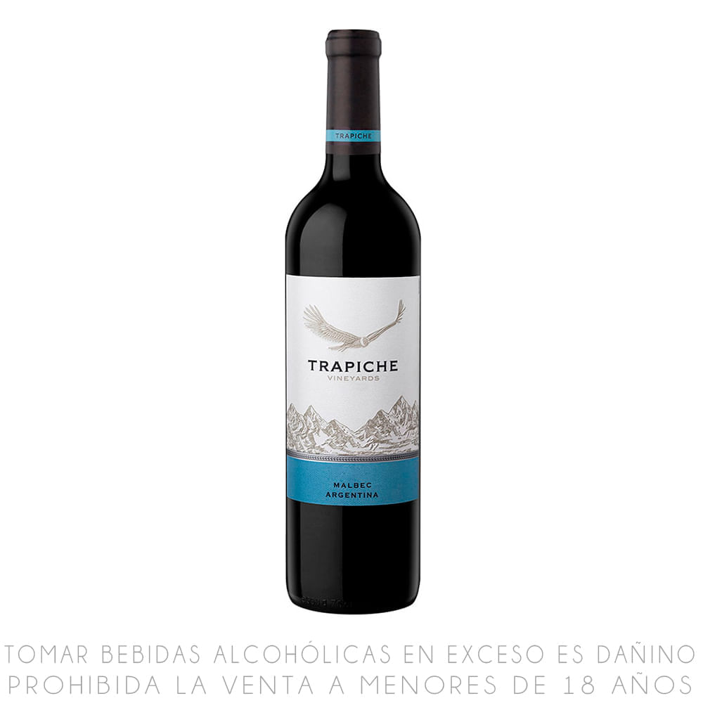 Vino Tinto Malbec Trapiche Botella 750ml