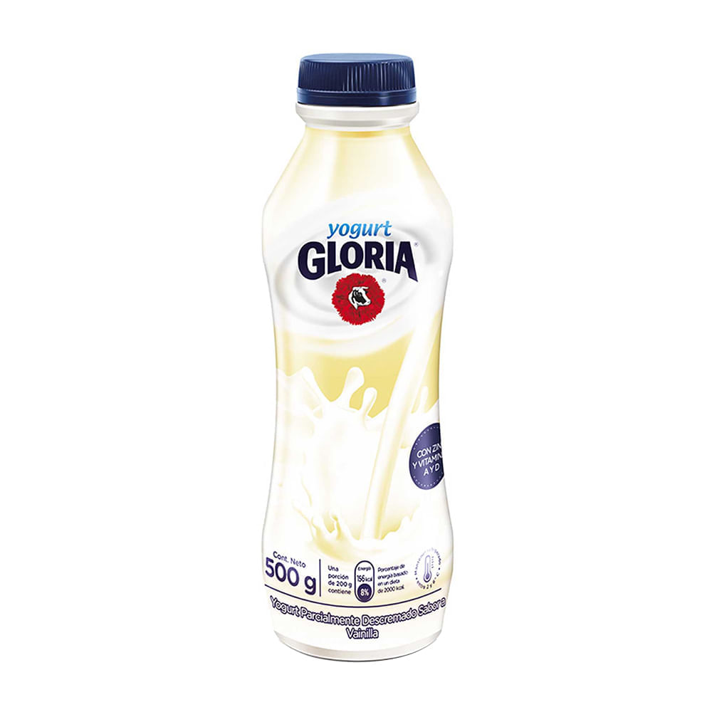 Yogurt Bebible Gloria Vainilla Botella 500g