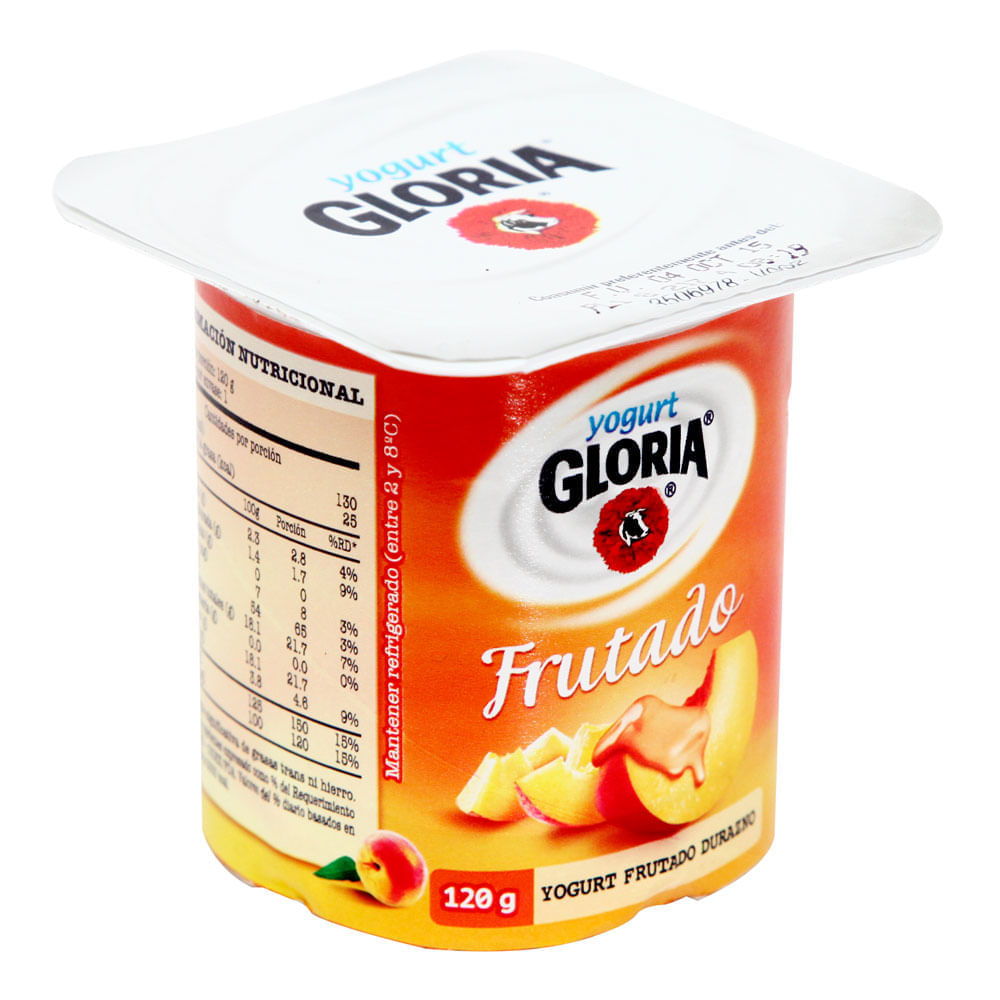 Yogurt Frutado Gloria Durazno Vaso 120 g