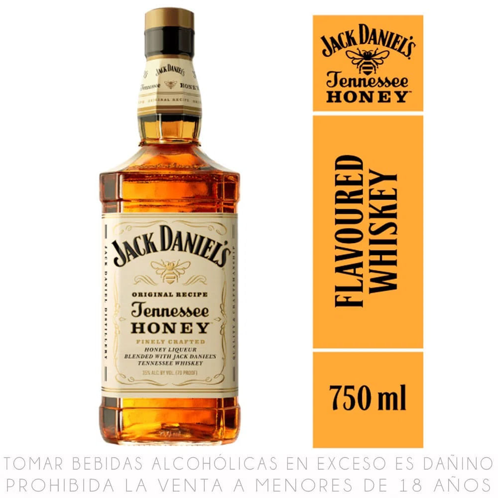 Whiskey con Licor de Miel Jack Daniel's Botella 750ml