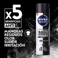 Antitranspirante Aerosol Nivea Black & White Invisible 150ml