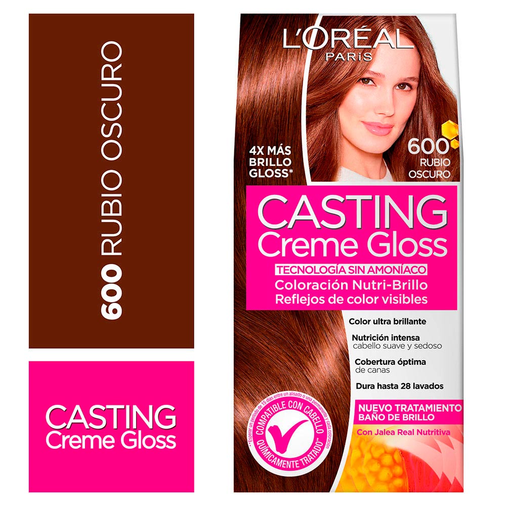 Tinte para Cabello 600 Rubio Oscuro Casting Creme Gloss Caja 152.5 ml