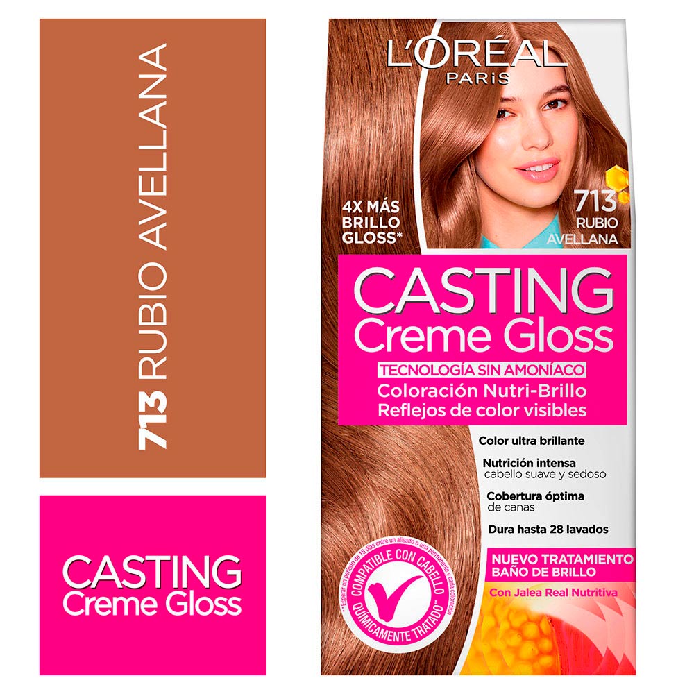 Tinte para Cabello 713 Rubio Avellana Casting Creme Gloss Caja 152.5 ml