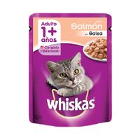 Trocitos en Salsa Whiskas Adulto Salmón Pouch 85g