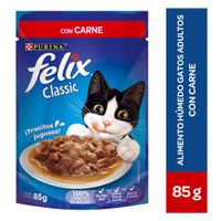 Felix Alimento Húmedo para Gatos Adultos Carne Doypack 85 g