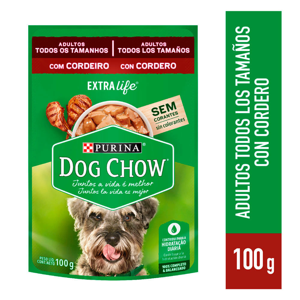 Dog Chow Alimento Húmedo para Perros Adultos Cordero Doypack 100 g