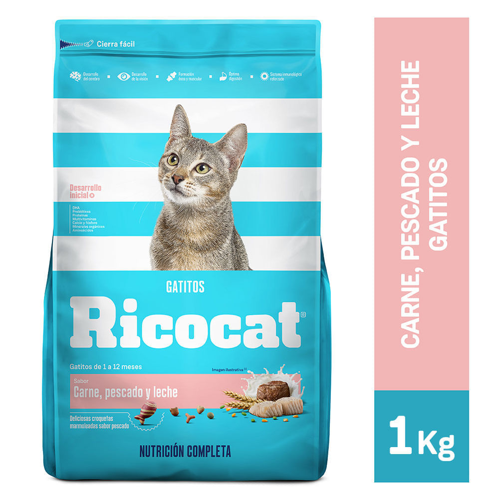 Ricocat Cachorro Carne Pesc/Leche 1Kg