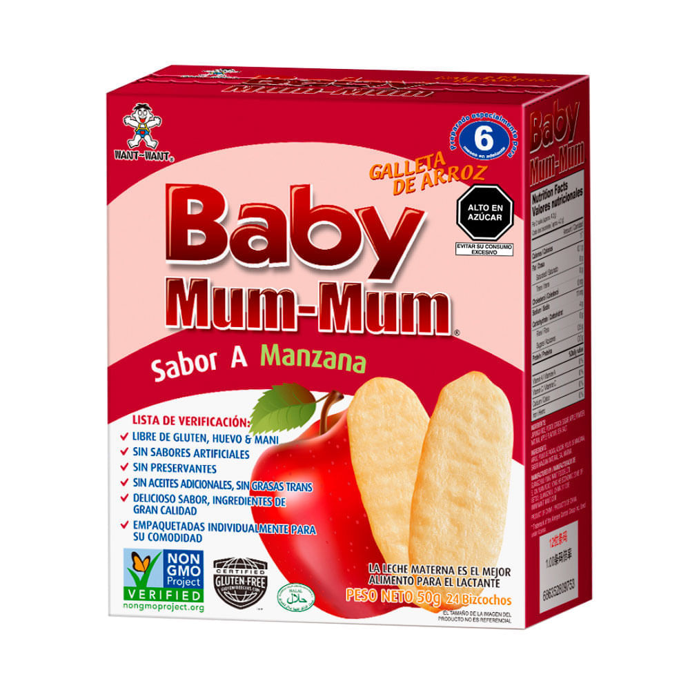 Galleta de Arroz Baby Mum-Mum Manzana Caja 50 gr