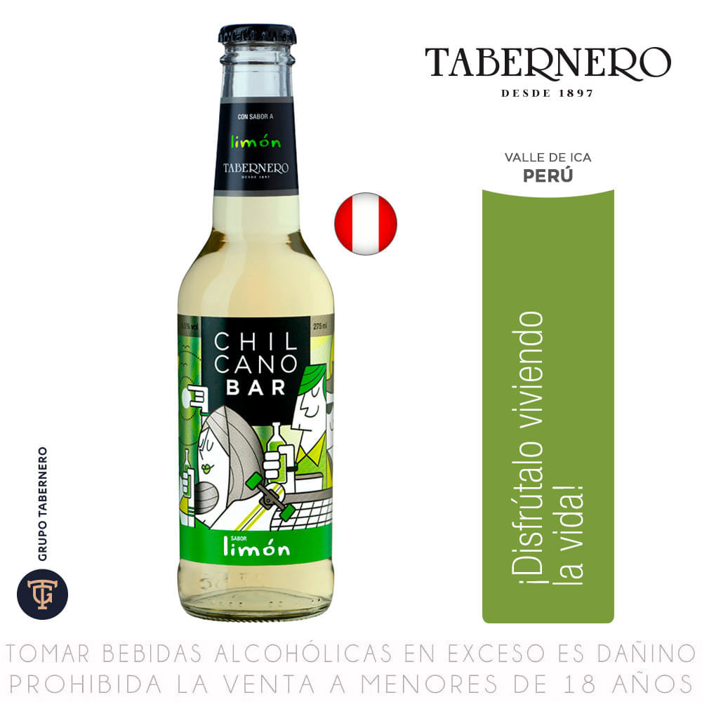 Bebida Ready to Drink Chilcano Bar Limón Botella 275ml