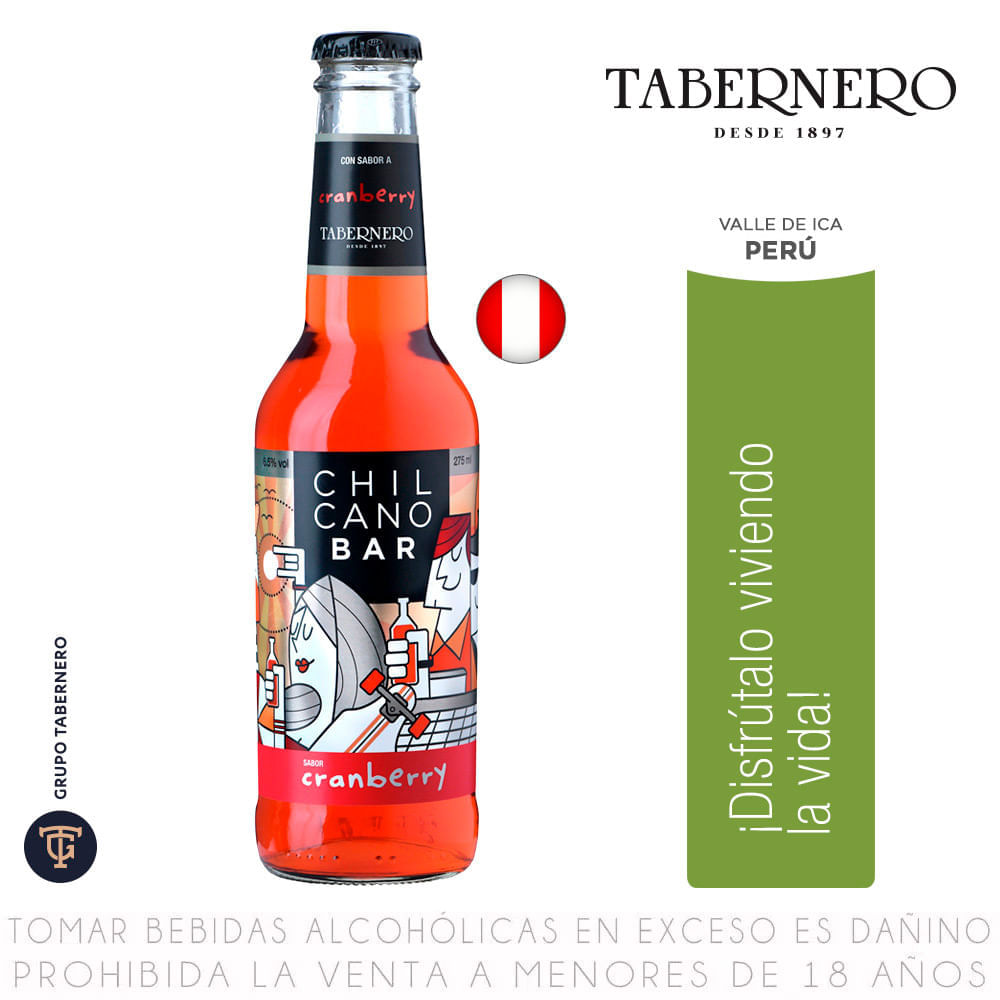 Bebida Ready to Drink Chilcano Bar Cranberry Botella 275ml