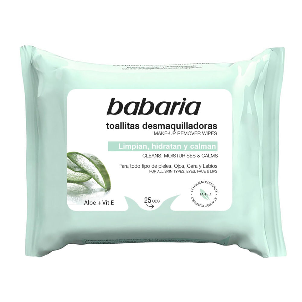 Toalla Desmaquillante Babaria de Aloe Vera Bolsa 24 un.