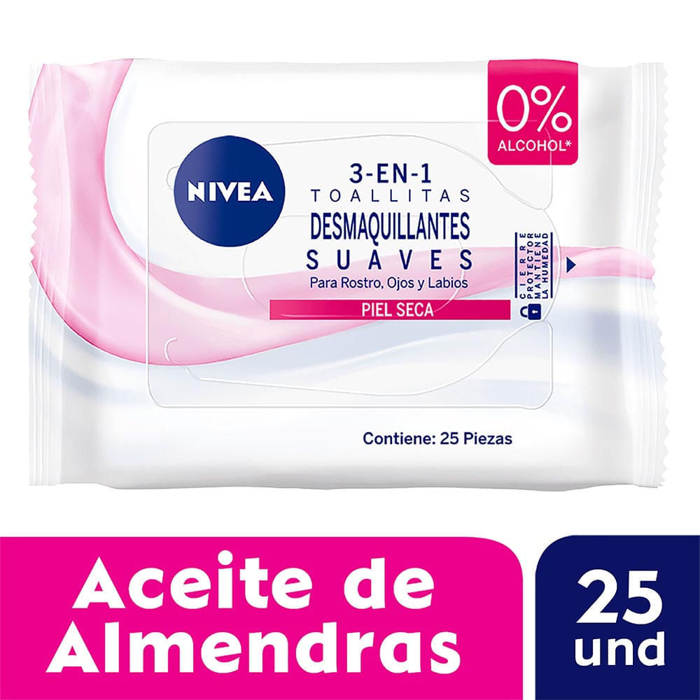 Toallitas Desmaquillantes Nivea Suaves Piel Seca 25un