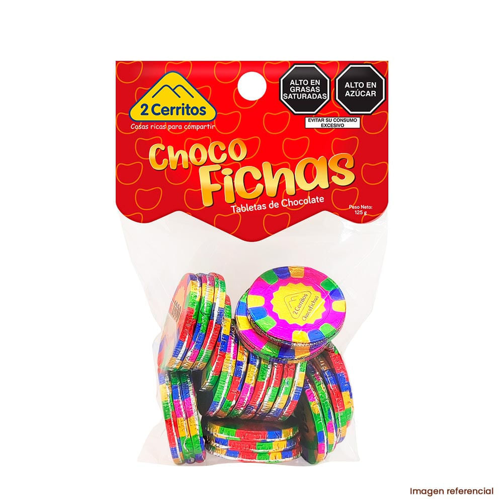 Tabletas de Chocolate ChocoFichas 2 Cerritos Bolsa 125 gr