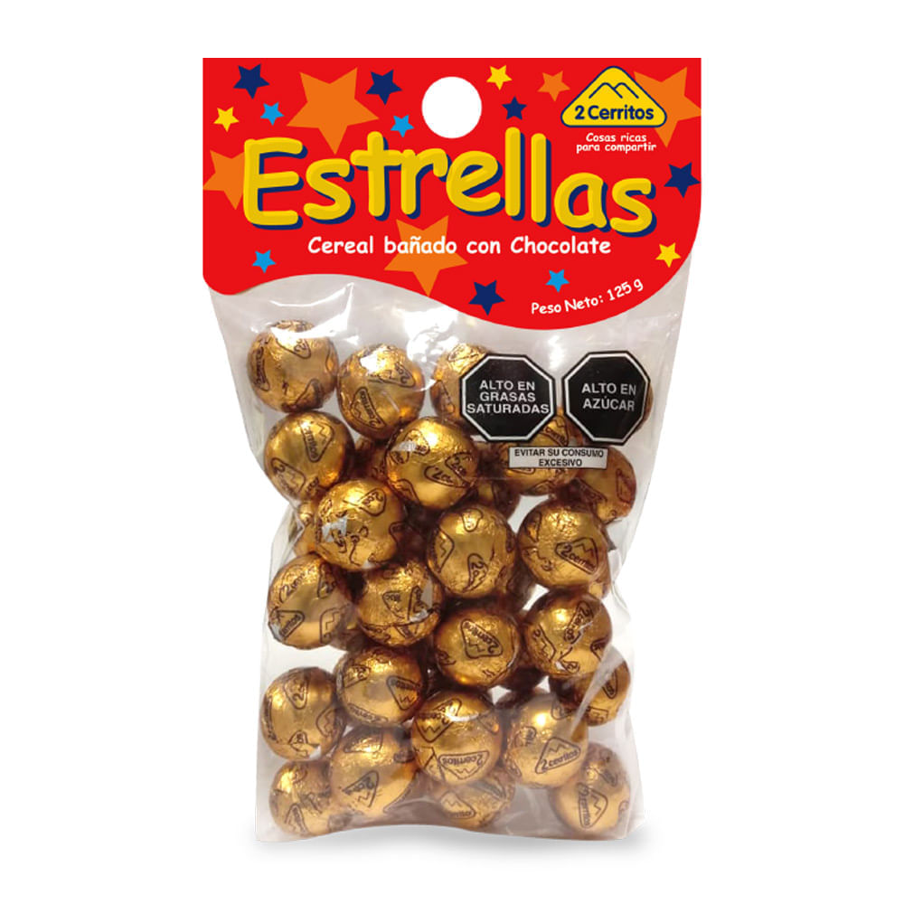 Cereales Bañados con Chocolate Estrellas 2 Cerritos Bolsa 125 gr