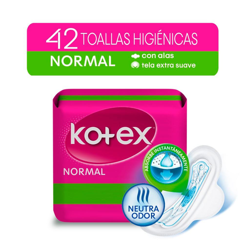 Toallas Higiénica Kotex Normal 42un